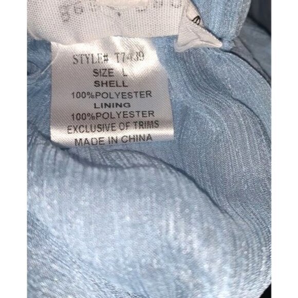 Bear Dance Light Blue Sheer Halter Top L Polyester China - Picture 3 of 6